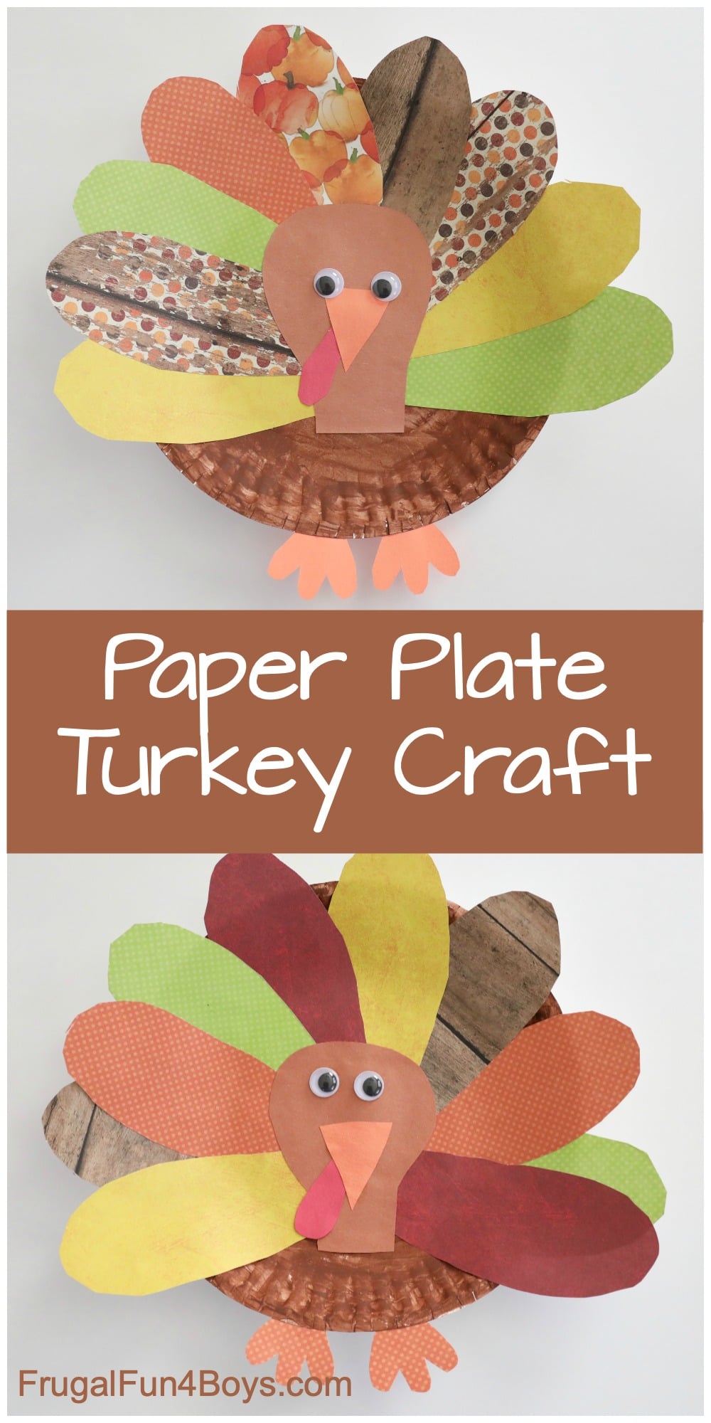 paper plate turkey craft for kids - frugal fun for boys and girls